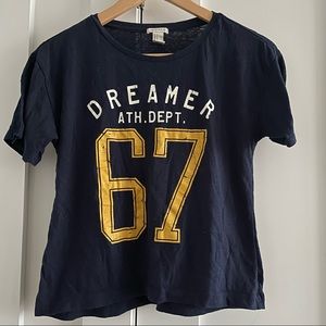 Casual sporty navy blue tee